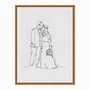 Quadro em Tela Canvas Silhueta Casal se Casando
