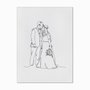 Quadro em Tela Canvas Silhueta Casal se Casando