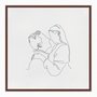 Quadro em Tela Canvas Silhueta Casal se Olhando