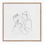 Quadro em Tela Canvas Silhueta Casal se Olhando
