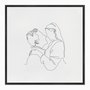 Quadro em Tela Canvas Silhueta Casal se Olhando