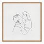 Quadro em Tela Canvas Silhueta Casal se Olhando