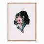 Quadro em Tela Canvas Silhueta de Mulher com Flores