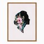 Quadro em Tela Canvas Silhueta de Mulher com Flores