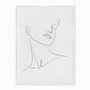 Quadro em Tela Canvas Silhueta Mulher Preto e Branco