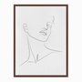 Quadro em Tela Canvas Silhueta Mulher Preto e Branco