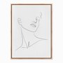 Quadro em Tela Canvas Silhueta Mulher Preto e Branco