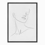 Quadro em Tela Canvas Silhueta Mulher Preto e Branco