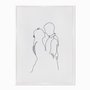 Quadro em Tela Canvas Silhueta Traço Casal