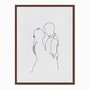Quadro em Tela Canvas Silhueta Traço Casal
