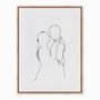 Quadro em Tela Canvas Silhueta Traço Casal