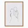 Quadro em Tela Canvas Silhueta Traço Casal