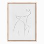 Quadro em Tela Canvas Silhueta Traço Feminino Preto e Branco