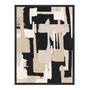 Quadro Em Tela Canvas Textura Bege e Preto Estilo Modern Heritage