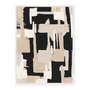 Quadro Em Tela Canvas Textura Bege e Preto Estilo Modern Heritage
