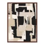 Quadro Em Tela Canvas Textura Bege e Preto Estilo Modern Heritage