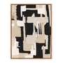 Quadro Em Tela Canvas Textura Bege e Preto Estilo Modern Heritage