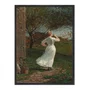 Quadro Em Tela Canvas The Dinner Horn Blowing The Horn At Seaside de Winslow Homer