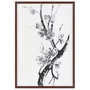 Quadro em Tela Canvas Ume Pintura de Galhos de Amexeira no Estilo Sumiê