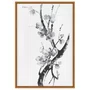 Quadro em Tela Canvas Ume Pintura de Galhos de Amexeira no Estilo Sumiê