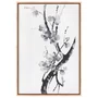 Quadro em Tela Canvas Ume Pintura de Galhos de Amexeira no Estilo Sumiê