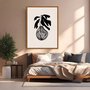 Quadro Em Tela Canvas Vaso De Planta Minimalista Japonês Estilo Japandi