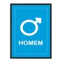 Quadro Indicativo para Banheiro com Símbolo Masculino