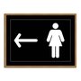 Quadro Indicativo para Banheiro Feminino - Esquerda