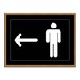 Quadro Indicativo para Banheiro Masculino - Esquerda
