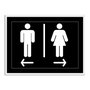 Quadro Indicativo para Banheiros Feminino e Masculino