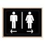 Quadro Indicativo para Banheiros Feminino e Masculino