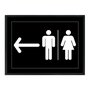 Quadro Indicativo para Banheiros Feminino e Masculino - Esquerda