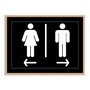 Quadro Indicativo para Banheiros Masculino e Feminino