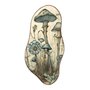 Quadro Orgânico Decorativo Cogumelos e Flores com Moldura Flexível Metalizada
