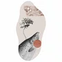 Quadro Orgânico Decorativo Colagem Abstrata Peixe e Flor