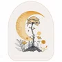 Quadro Orgânico Decorativo Flores e Lua