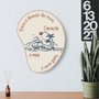 Quadro Orgânico Decorativo Frase Para o Desejo do Meu Coraçao, o Mar é Uma Gota com Moldura em Couro Sintético