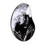 Quadro Orgânico Decorativo Mulher na Fumaça com Moldura Flexível Metalizada