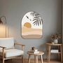 Quadro Orgânico Decorativo Paisagem Pôr Do Sol Estilo Japandi