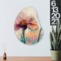Quadro Orgânico Decorativo Pintura Flor Colorida com Moldura Filete Flexível