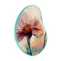 Quadro Orgânico Decorativo Pintura Flor Colorida com Moldura Filete Flexível