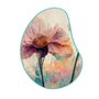 Quadro Orgânico Decorativo Pintura Flor Colorida com Moldura Filete Flexível