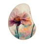 Quadro Orgânico Decorativo Pintura Flor Colorida com Moldura Filete Flexível