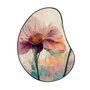 Quadro Orgânico Decorativo Pintura Flor Colorida com Moldura Filete Flexível