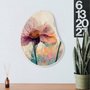 Quadro Orgânico Decorativo Pintura Flor Colorida com Moldura Filete Flexível