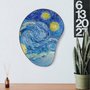 Quadro Orgânico Decorativo A Noite Estrelada de Van Gogh com Moldura Flexível Metalizada