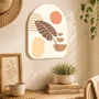 Quadro Orgânico Decorativo Silhueta de Folha Boho Abstrata