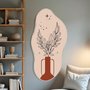 Quadro Orgânico Decorativo Vaso De Planta Marrom Estilo Japandi