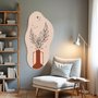 Quadro Orgânico Decorativo Vaso De Planta Marrom Estilo Japandi