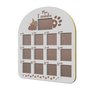 Quadro Painel Mesversário de Parede Para Pet Em Mdf 6mm Laqueado - 1 Foto 10x15cm E 12 Fotos 10x10cm